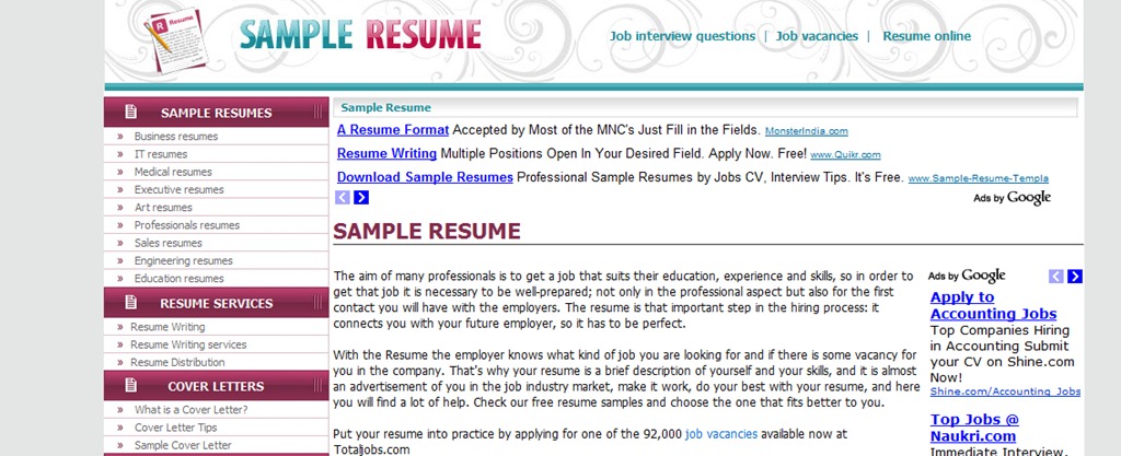 best resume help sites